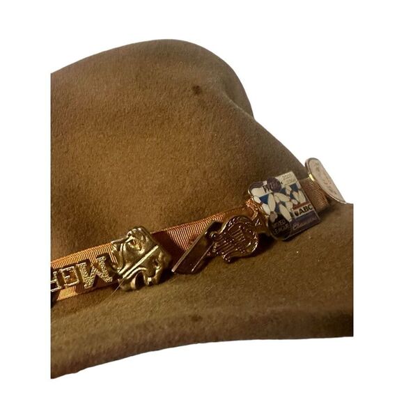 RARE VINTAGE PREOWNED Country Gentlemen Brown 100% Wool Lite Felt Safari Fedora - Picture 5 of 12